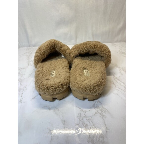 UGG COZETTA CHESTNUT CURLY SHEEPSKIN COMFORT SLIPPERS, WOMEN US 8/ EUR 39 - Picture 3 of 9